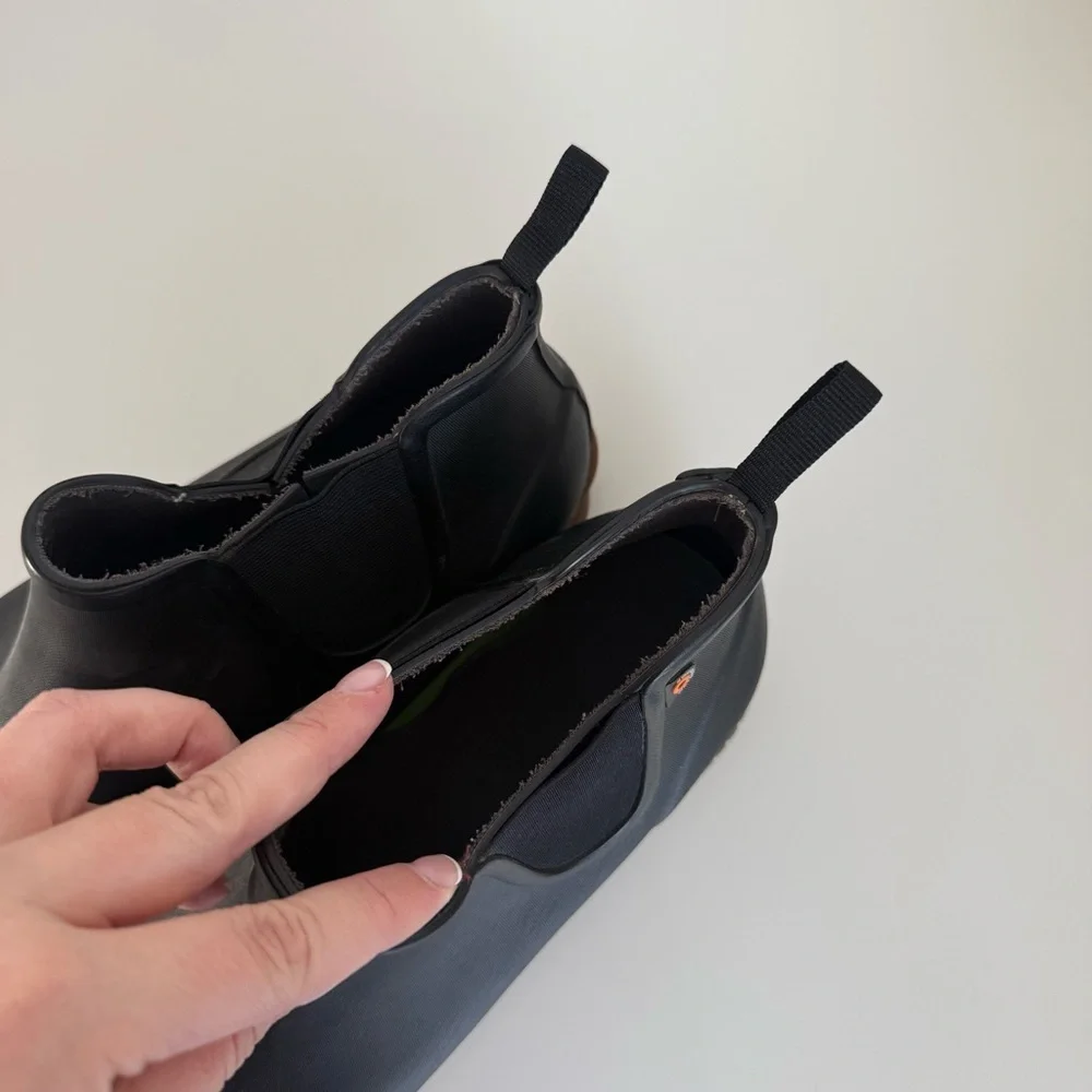 Bogs Sweetpea II Chelsea Rain Boots Black Women’s 12 Waterproof - Picture 6 of 7